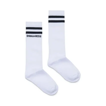 Dsquared2 calzini bianchi bambino in cotone