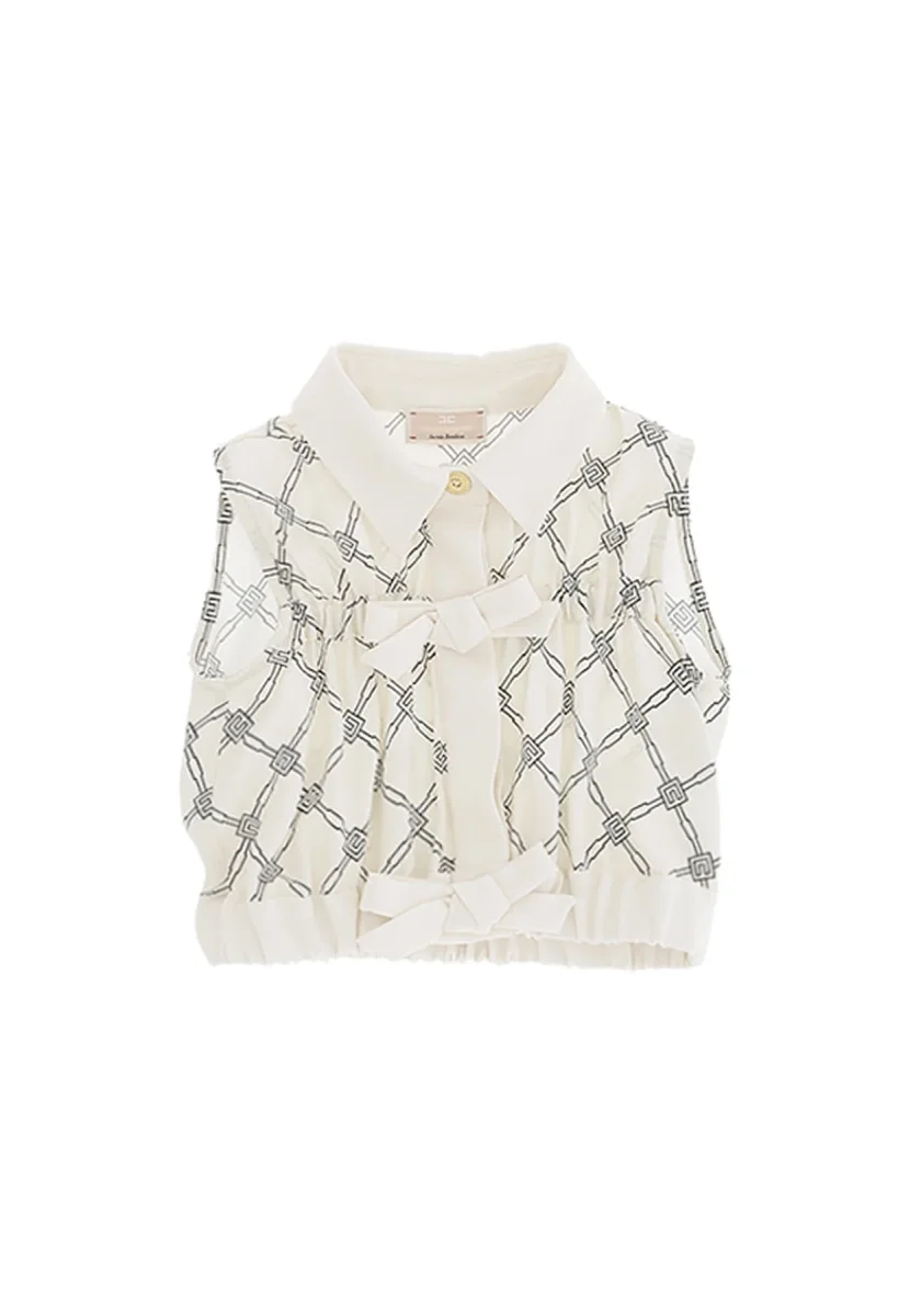Elisabetta Franchi La Mia Bambina camicia burro bambina in georgette - immagine 2