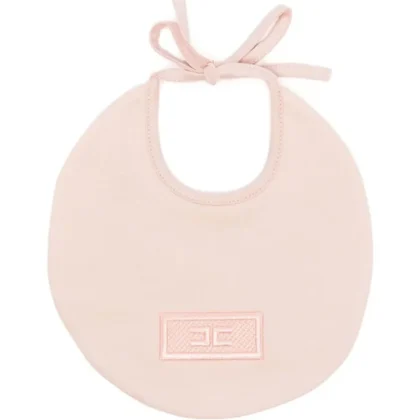 Elisabetta Franchi La Mia Bambina bavetta rosa neonata in cotone