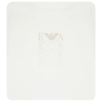 Emporio Armani copertina bianca neonato in cotone