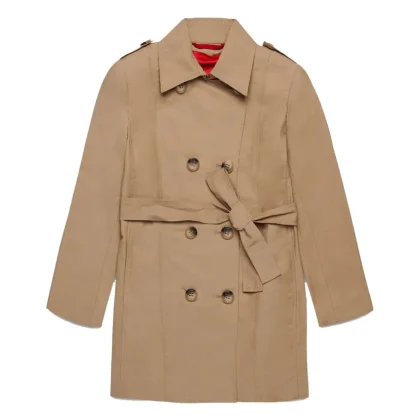 Max&Co trench beige bambina in cotone tecnico
