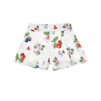 Monnalisa shorts bianchi bambina in cotone