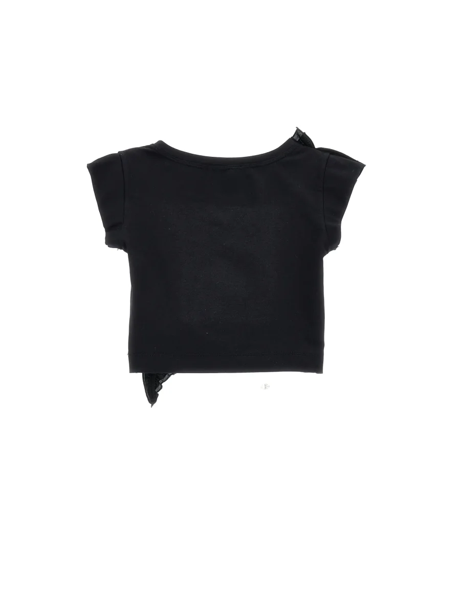 Monnalisa top nero bambina in cotone - immagine 3