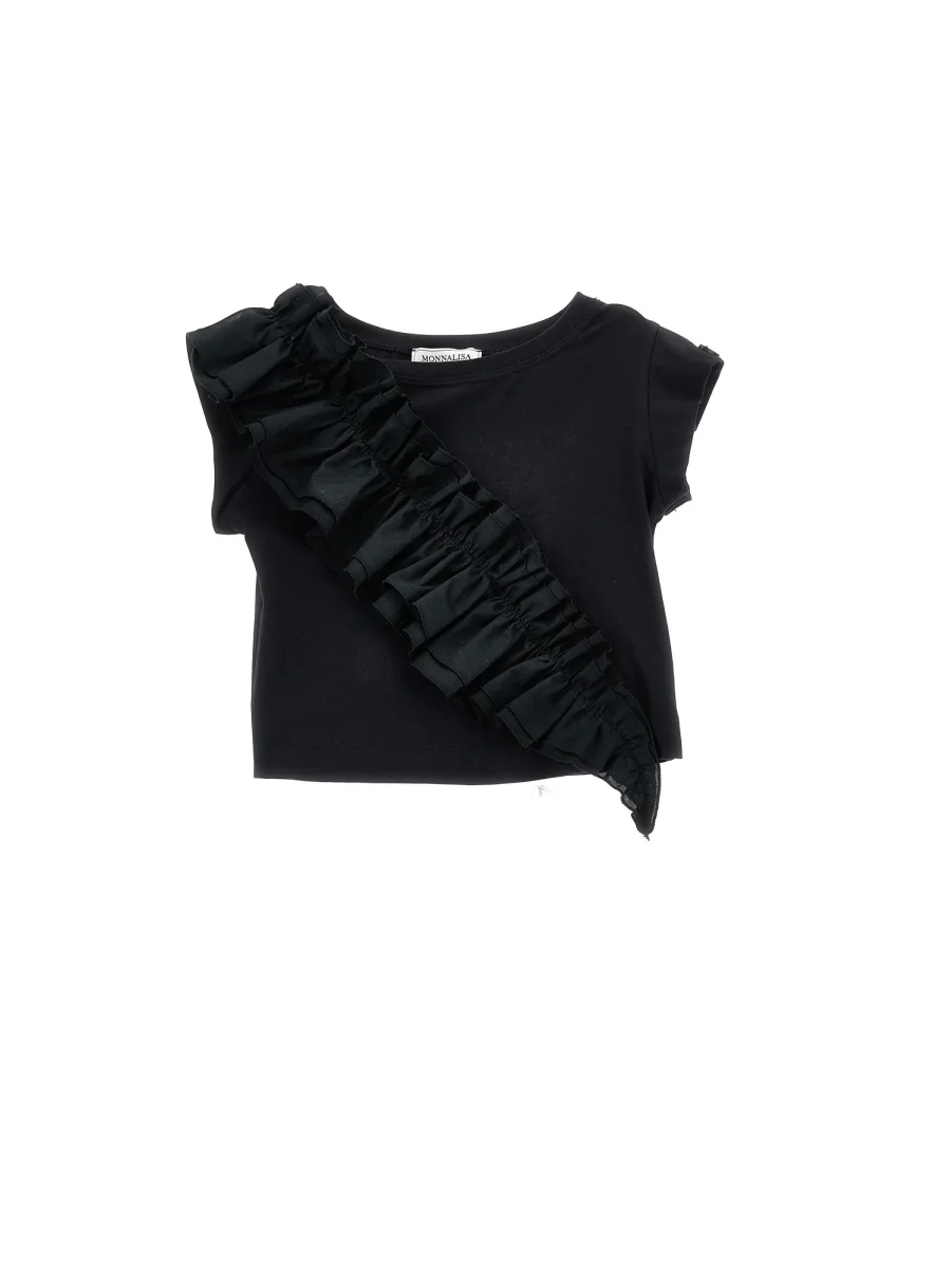Monnalisa top nero bambina in cotone - immagine 2