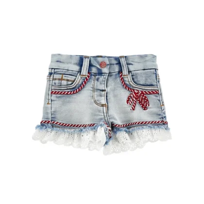 Monnalisa shorts blu bambina in denim