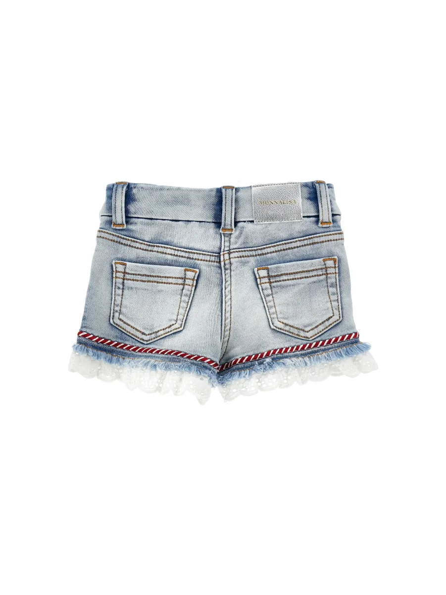 Monnalisa shorts blu bambina in denim - immagine 3