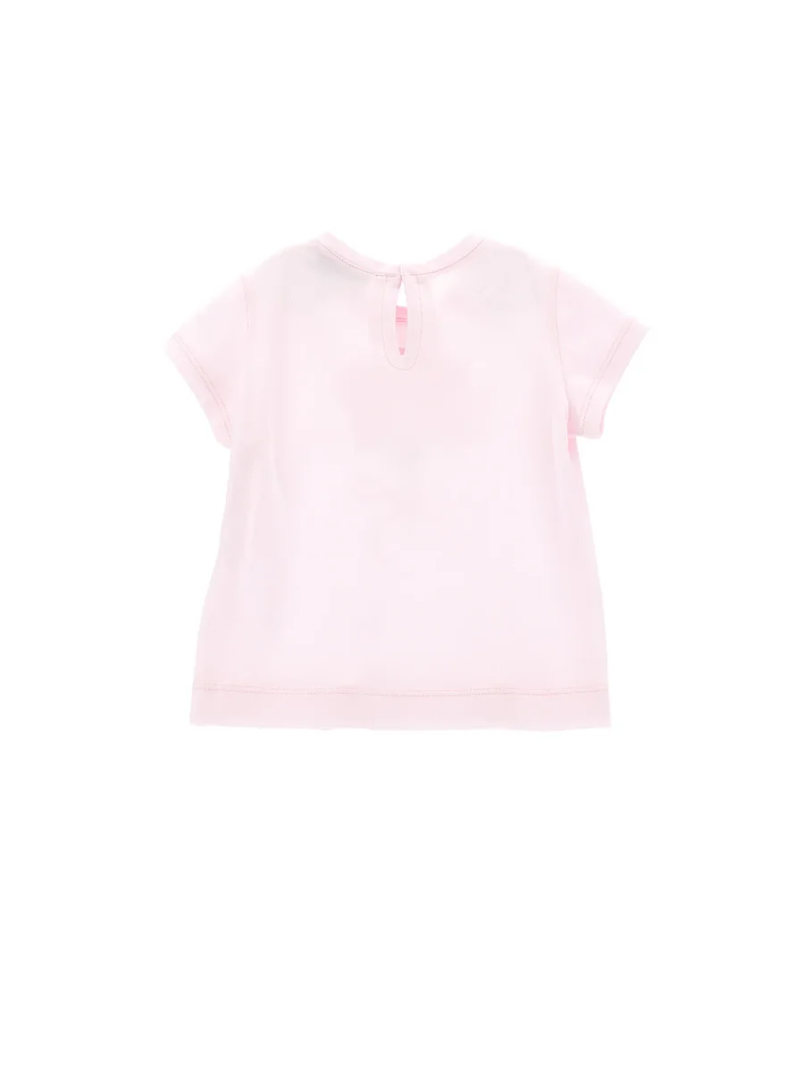 Monnalisa t-shirt rosa neonata in cotone - immagine 3