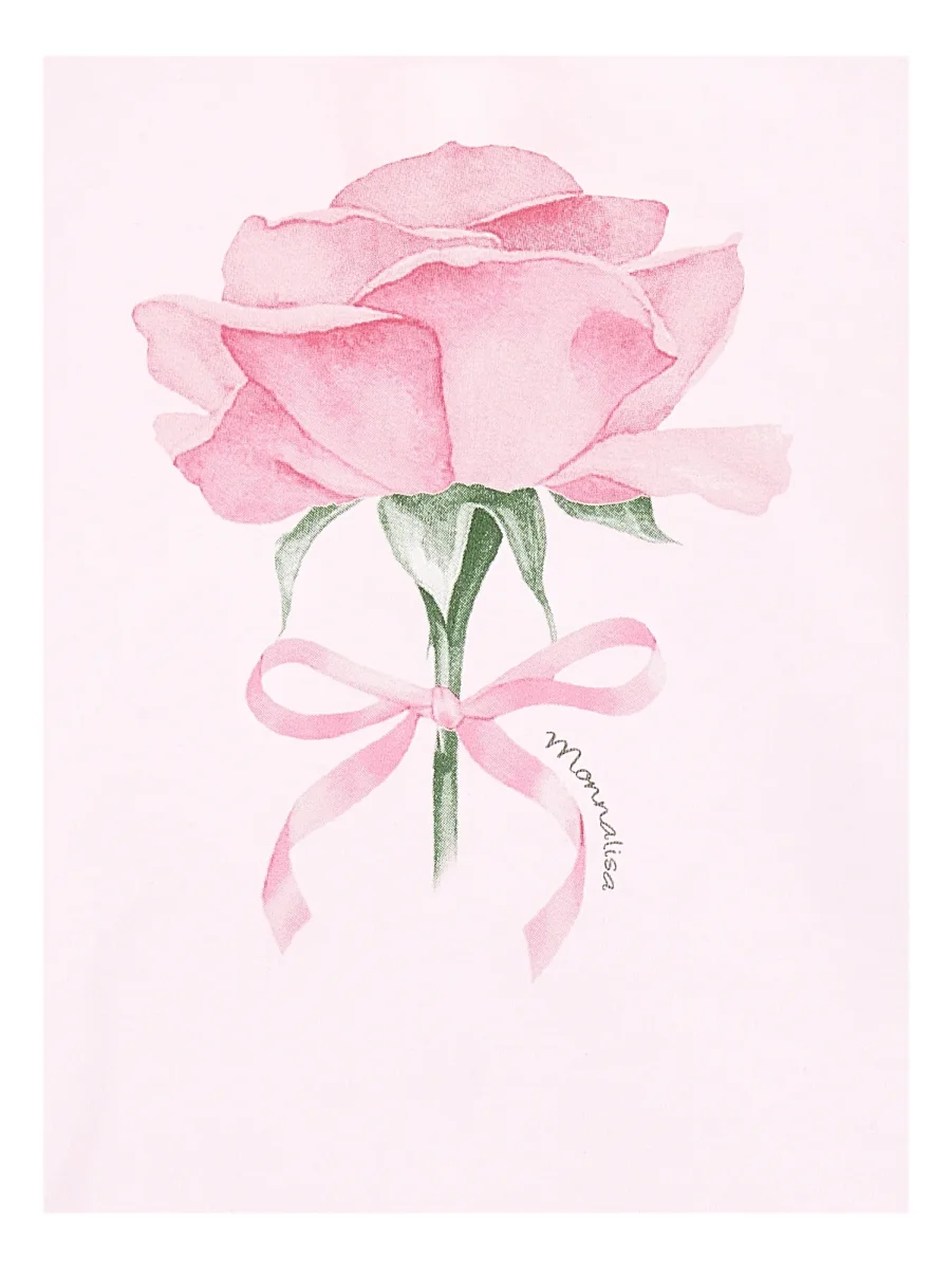 Monnalisa t-shirt rosa neonata in cotone - immagine 4