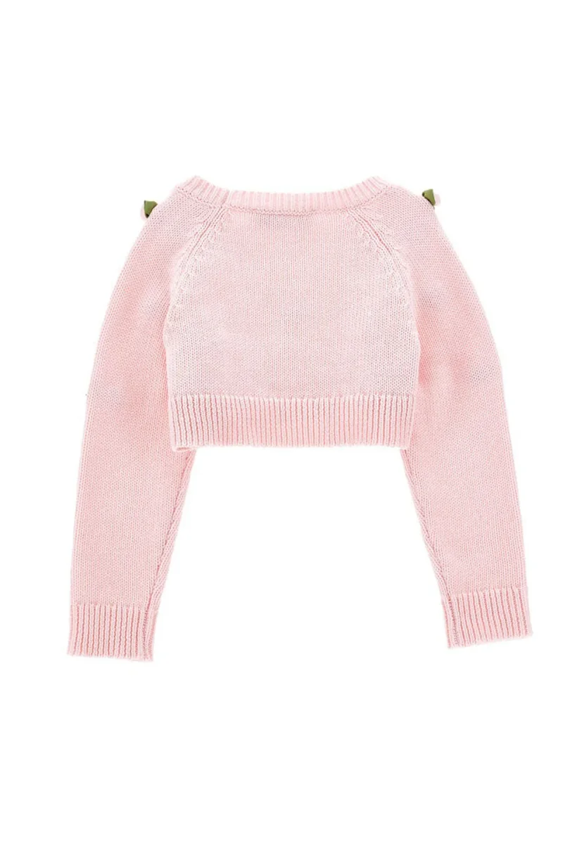 Monnalisa maglia rosa neonata in cotone - immagine 3