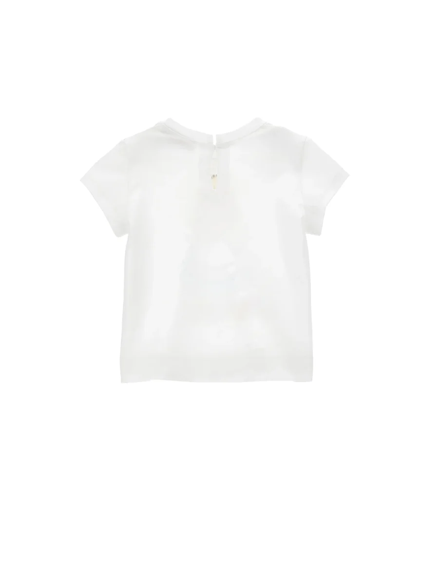 Monnalisa t-shirt bianca neonata in cotone - immagine 3