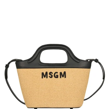 MSGM borsa beige/nera bambina