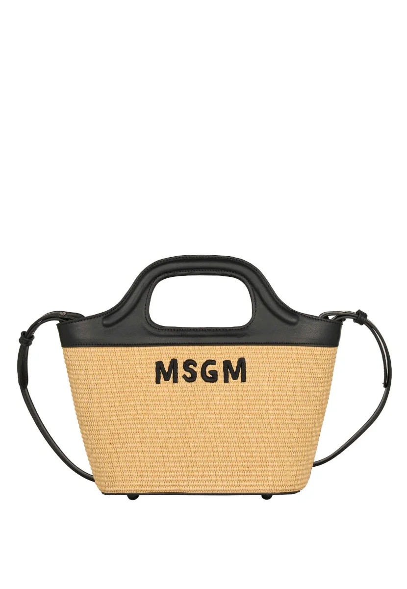 MSGM borsa beige/nera bambina