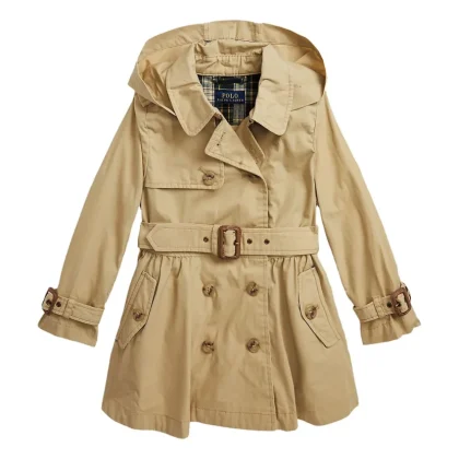 Ralph Lauren trench beige bambina in cotone