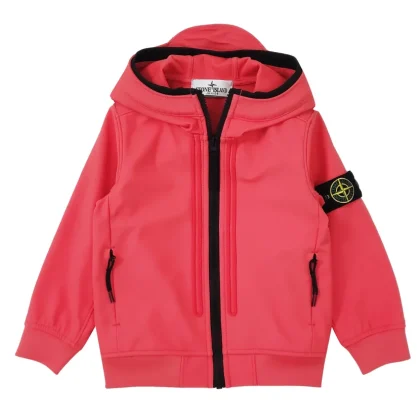 Giubbino bambino Stone Island corallo in tessuto tecnico