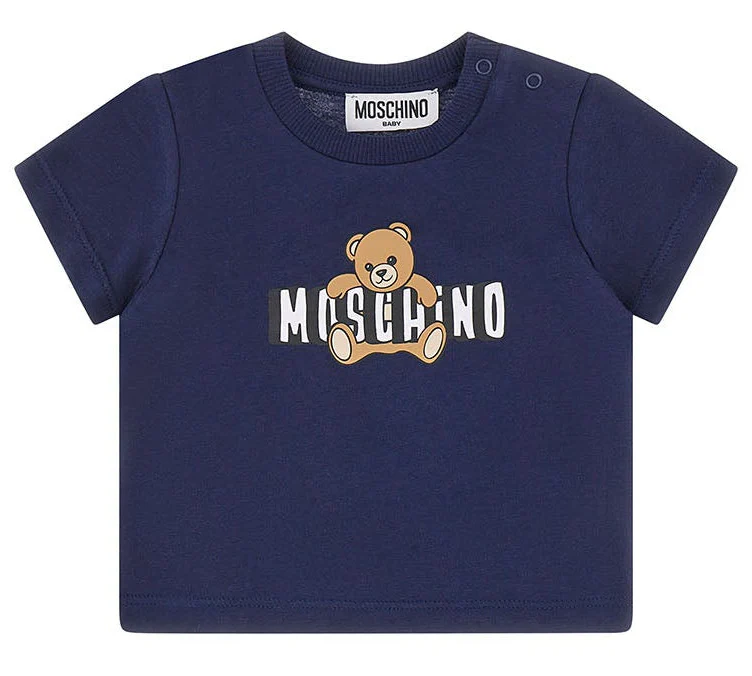 T-shirt bambino Moschino Kids blu in cotone - immagine 2