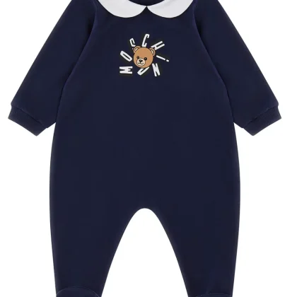 Coordinato neonato Moschino kids blu in cotone