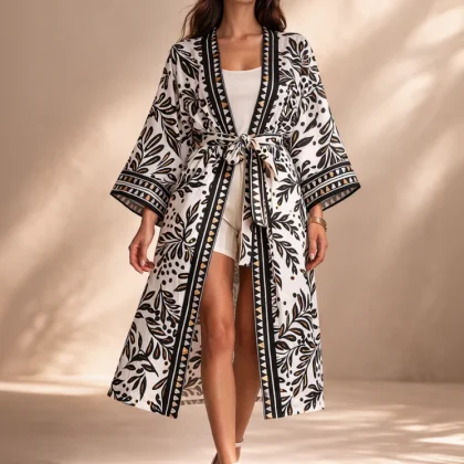 S26C701 - Kimono lungo Coconut Kiss Baba Design